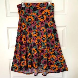 LuLaRoe Azure a-line floral print skirt, medium